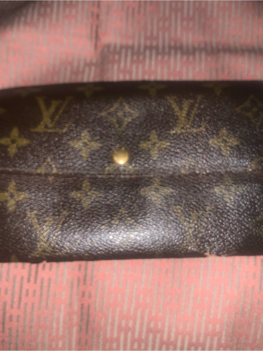 Louis Vuitton Brown Monogram Cosmetic Pouch with Gold Hardware